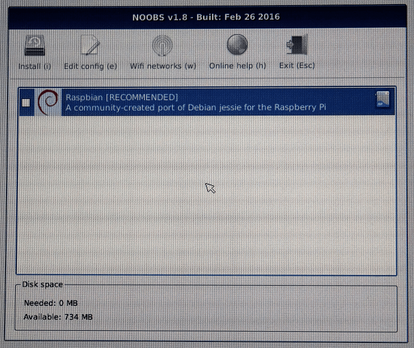 noobs installer low