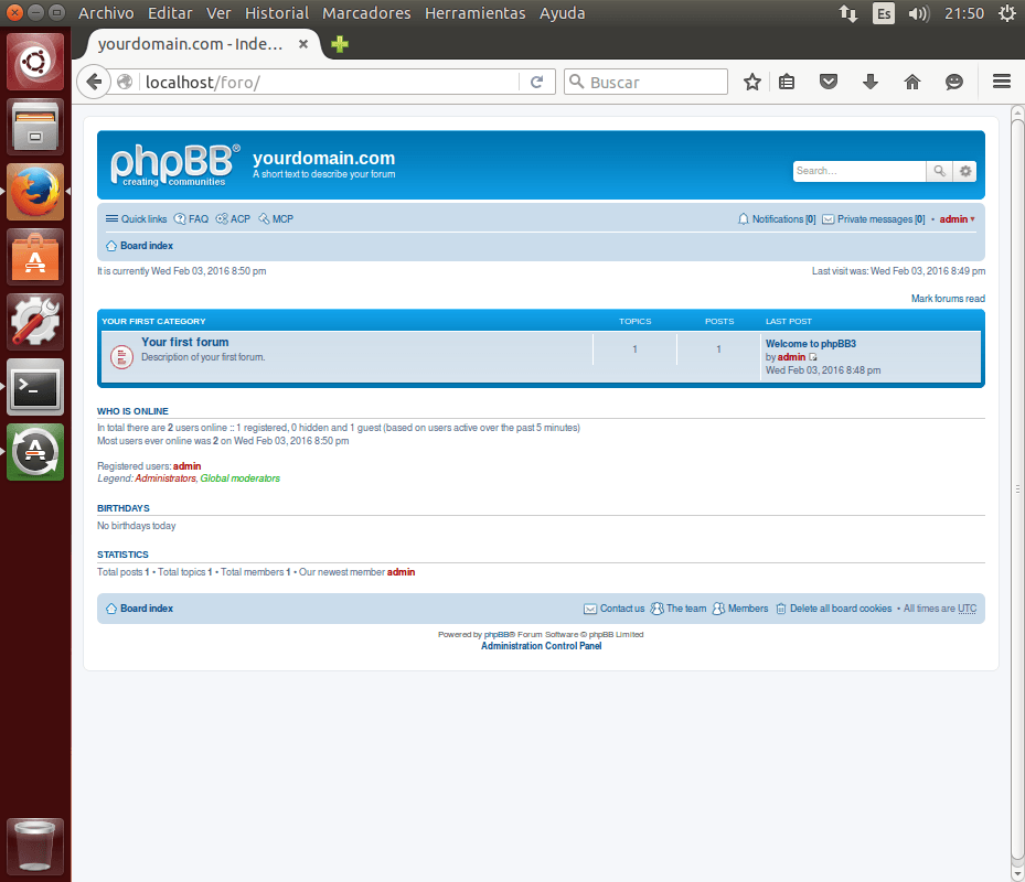 forophpbb admin foro
