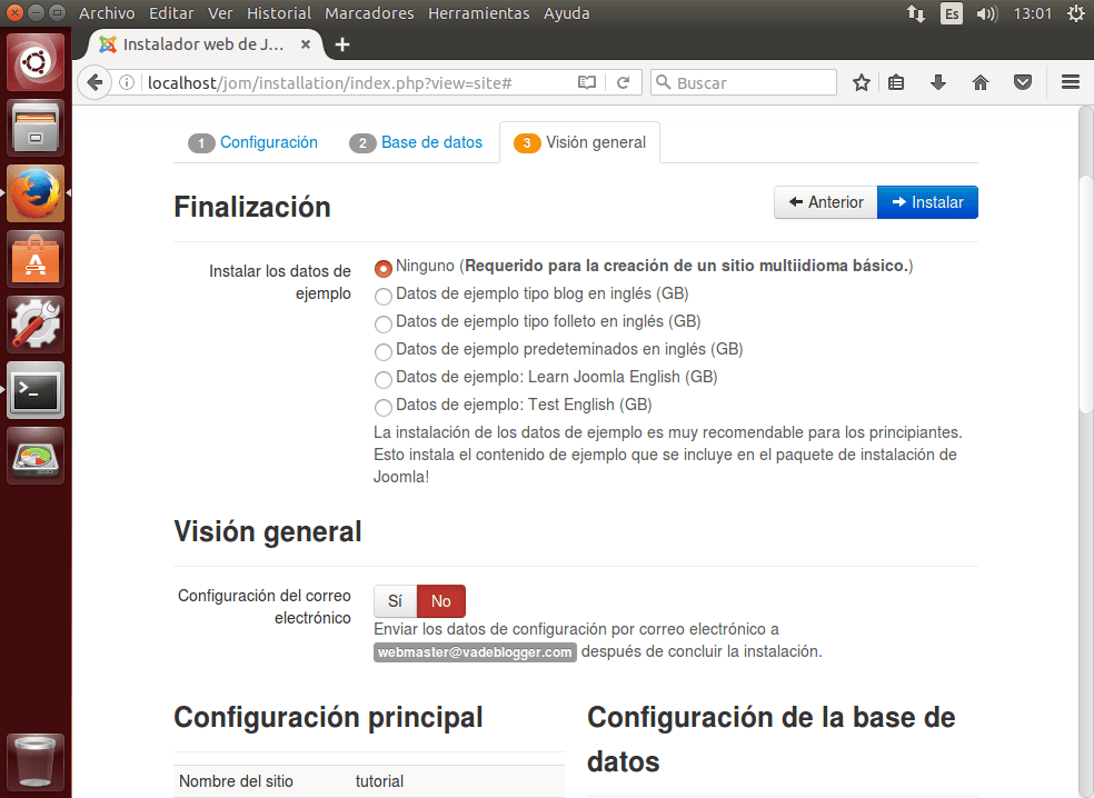 tutorial joomla instalar